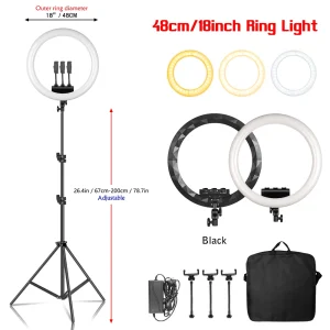 18 inch Flat Ring Light LED With Tripod
